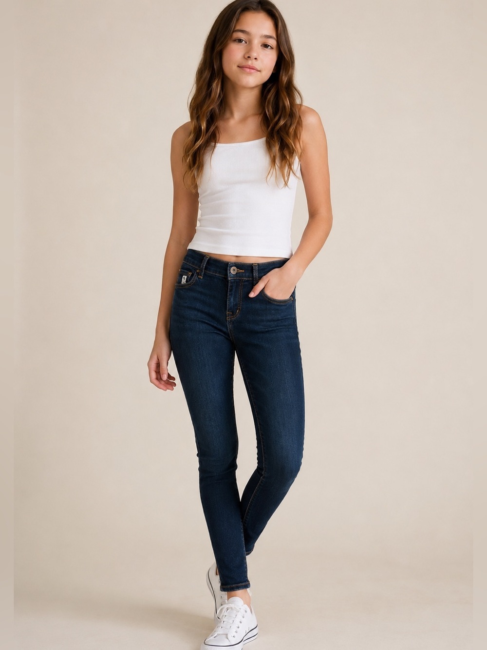 Abercrombie Kids Dark Wash Slim Jeans Size 14 Youth